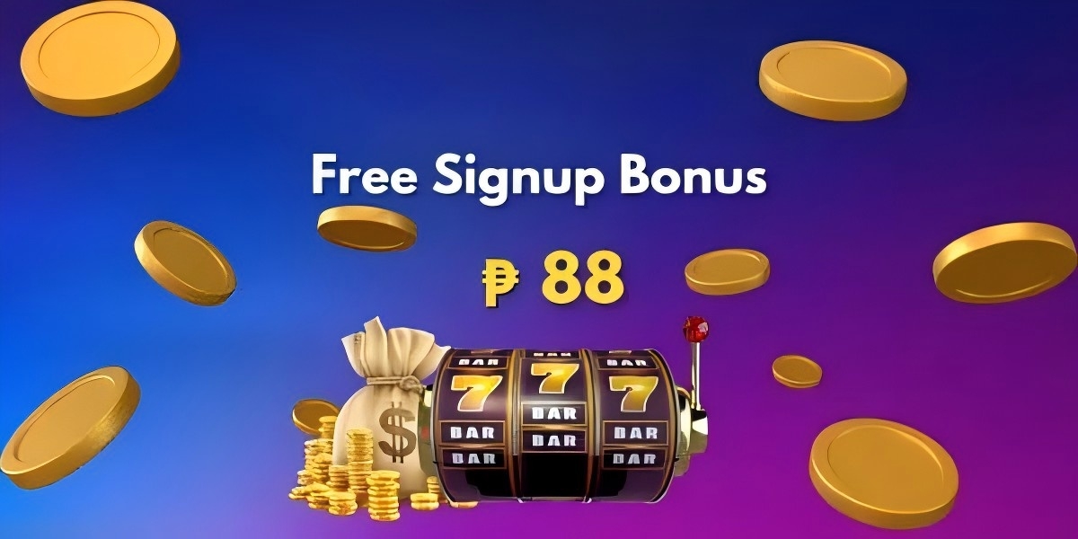 Promotional banner with casino game artwork and bonus highlights